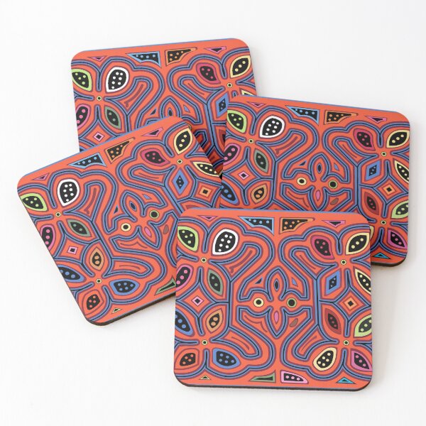 Item preview, beautiful print of mola with flower design designed and sold by Melquidedec.