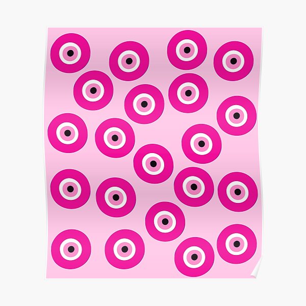 "Preppy, Aesthetic, Pink, Evil Eye, Preppy Aesthetic" Poster for Sale