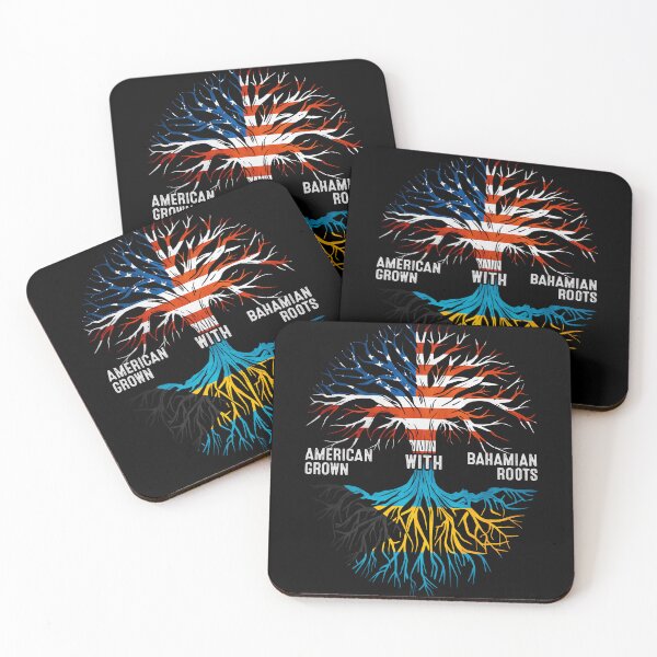 Item preview, American Grown With Bahamian Roots Bahamas Flag designed and sold by MoHaCo.