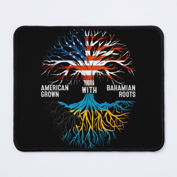 Item preview, American Grown With Bahamian Roots Bahamas Flag designed and sold by MoHaCo.