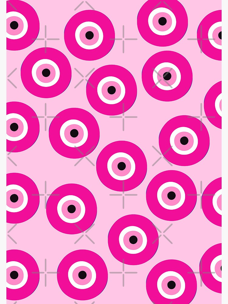 Pink Evil Eye Spiral Sketchbook Notebook