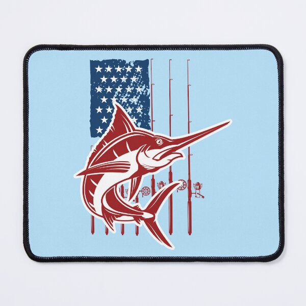 Item preview, American Flag With Swordfish designed and sold by Mike B..