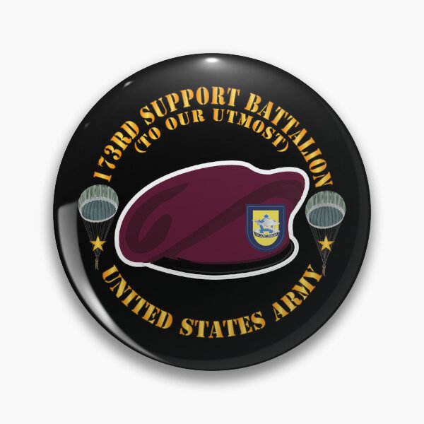 Item preview, Army - Maroon Beret - FLash - DUI - 173rd Support Battalion - To Our Utmost - US Army X 300 designed and sold by Military Insignia Products.