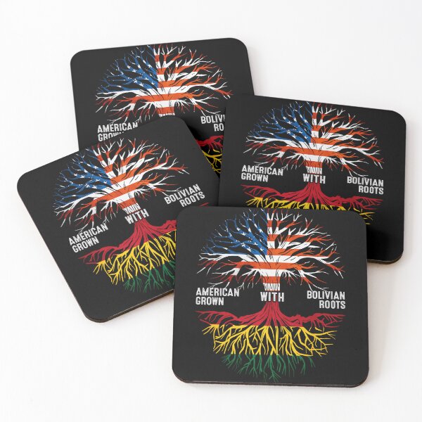 Item preview, American Grown With Bolivian Roots Tree Bolivia Flag designed and sold by MoHaCo.