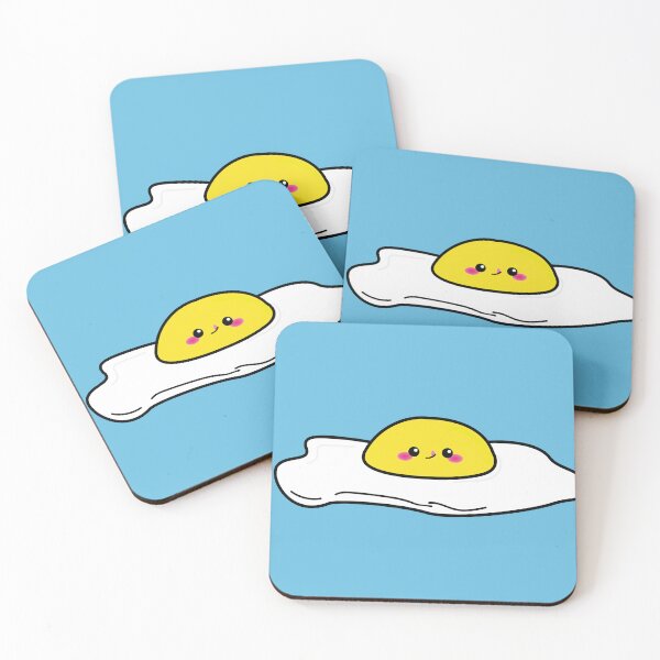 Item preview, Funny adorable fried egg cute breakfast food kawaii cartoon designed and sold by Novel-ty.