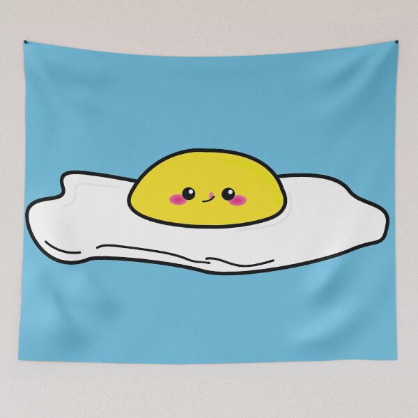 Item preview, Funny adorable fried egg cute breakfast food kawaii cartoon designed and sold by Novel-ty.