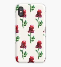 Watercolor flowers (beige) iPhone Case