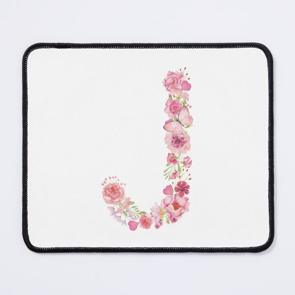 Item preview, Pastel Pink Watercolor Flower Monogram Letter J designed and sold by silviaol.