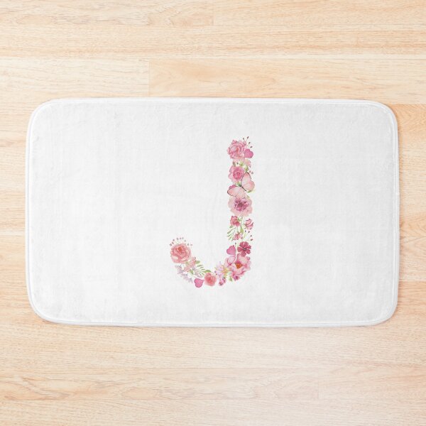 Artikelvorschau, Pastellrosa Aquarell-Blumen-Monogramm-Buchstabe J entworfen und verkauft von silviaol.