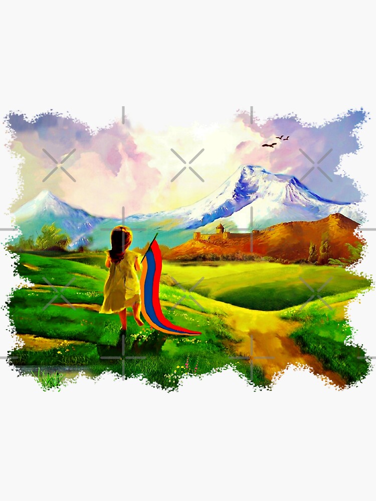 Armenian Girl with the Flag by doniainart