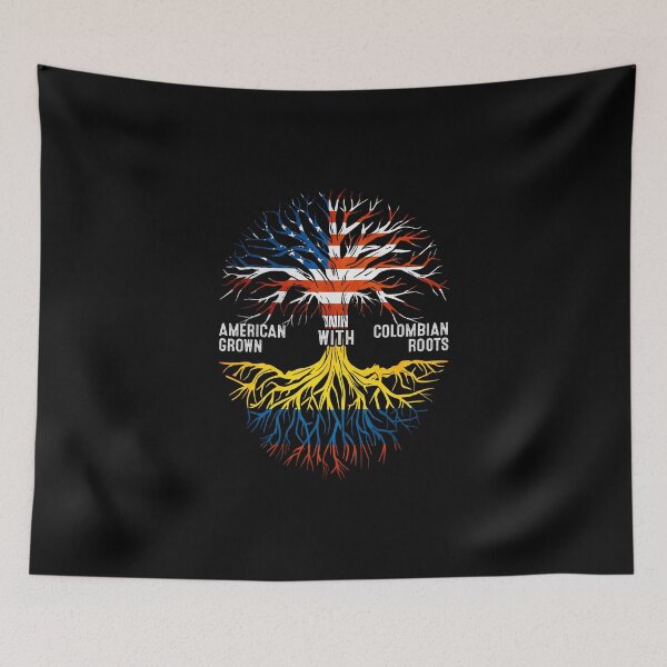 Item preview, American Grown With Colombian Roots Tree Colombia Flag designed and sold by MoHaCo.