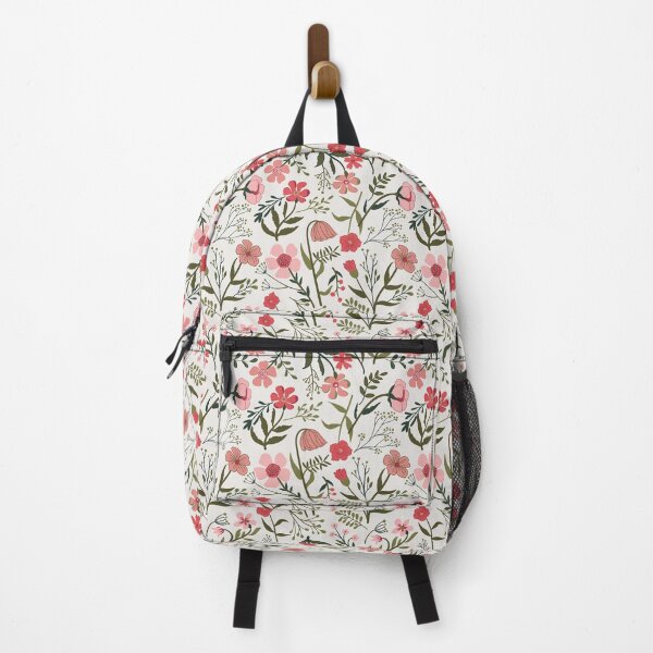 Item preview, White & Pink Botanical Garden Floral Print designed and sold by StudioPosies.