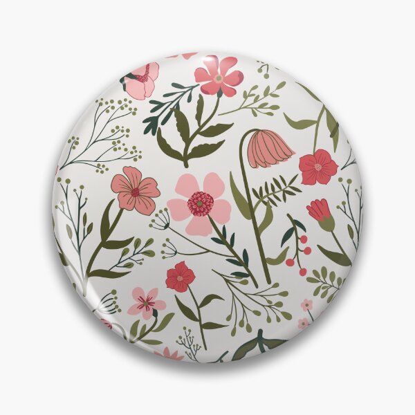 Item preview, White & Pink Botanical Garden Floral Print designed and sold by StudioPosies.