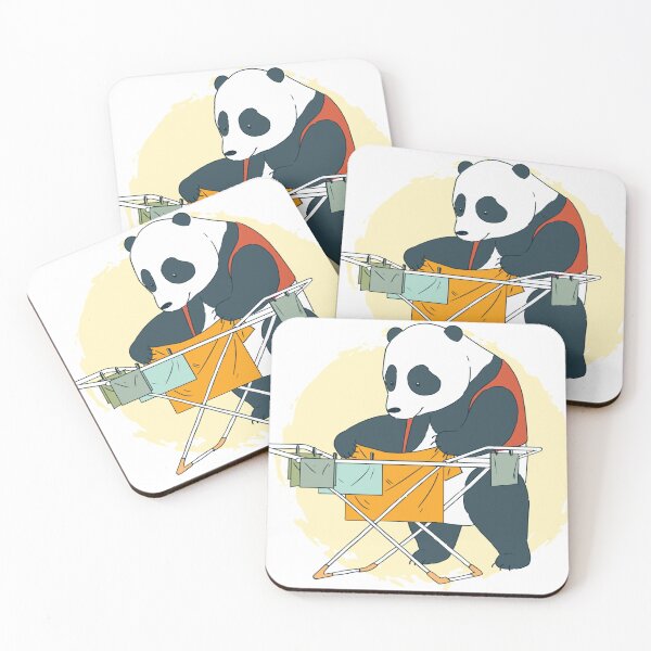 Item preview, Panda bear hangs up laundry designed and sold by Rob-Son.