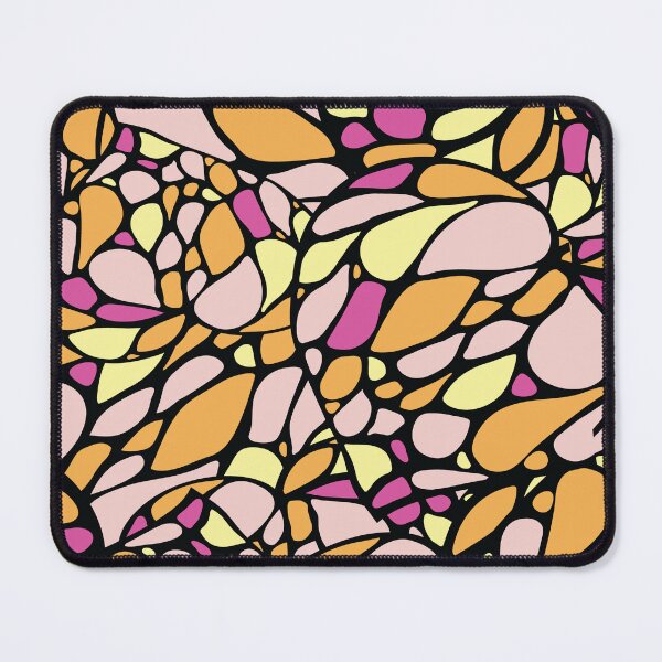 Item preview, Stained Glass Flowers in Pink designed and sold by Dora Yvonne Textiles.
