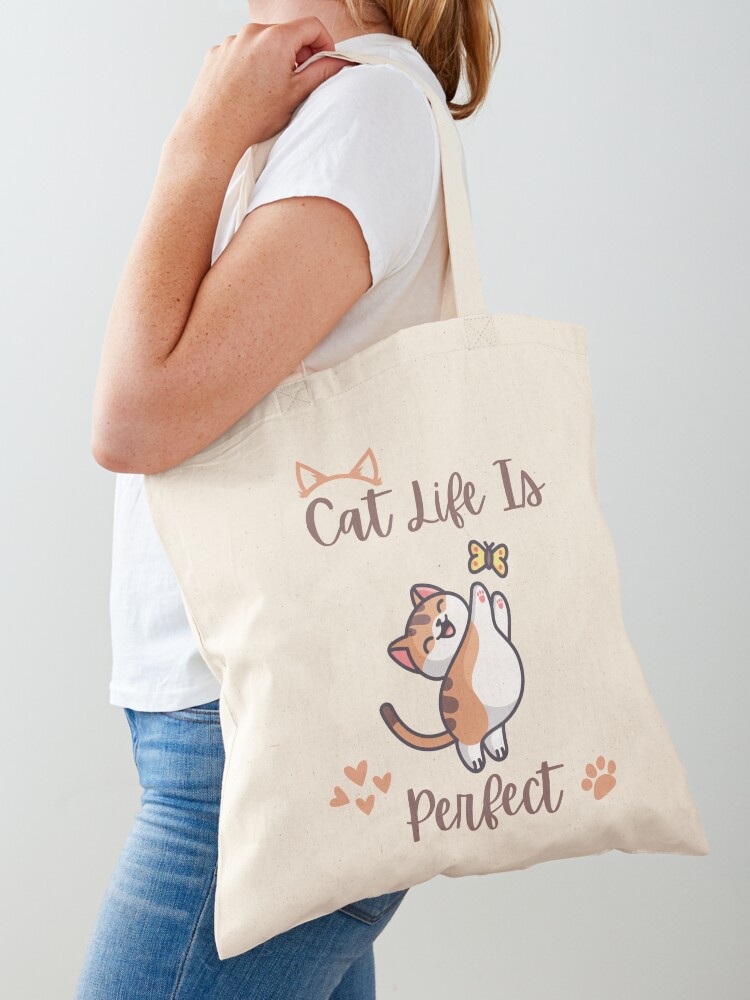 Tote bag Tout plaquer pour devenir un chat