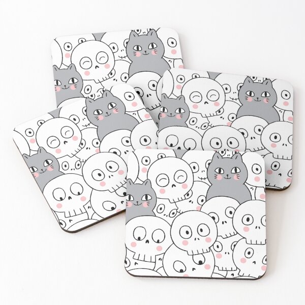 Item preview, Skull and kittens  designed and sold by Tonickay.