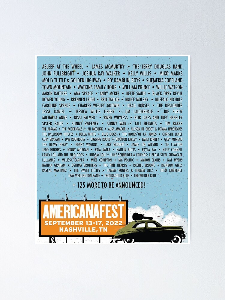 "AmericanafestLineup 2022" Poster von maklumatd Redbubble