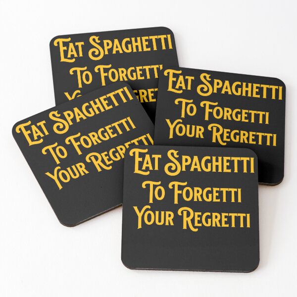 Item preview, Eat Spaghetti To Forgetti Your Regretti | Pasta Lovers | Pasta Celebration | Gold Text designed and sold by campingforge.