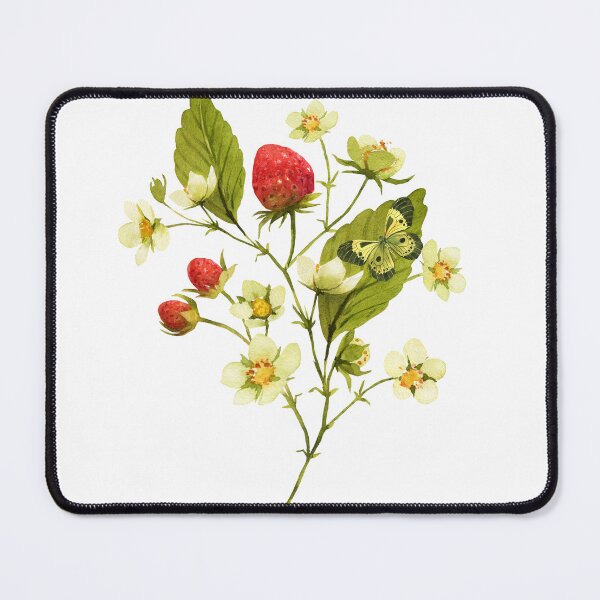 Item preview, Elegant Watercolor Strawberry Plant with Flowers designed and sold by silviaol.