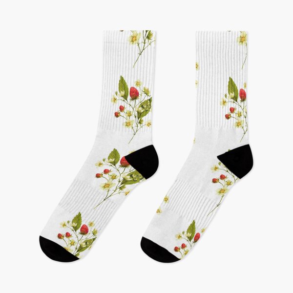 Item preview, Elegant Watercolor Strawberry Plant with Flowers designed and sold by silviaol.