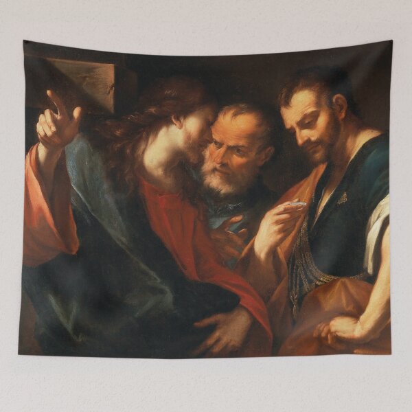 Item preview, The Tribute Money | Giovanni Battista Beinaschi | 1670 Renaissance Gospel Biblical Art designed and sold by CJET.