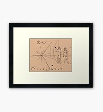 Nasa Pioneer Raum Craft Plaque Alien Nachricht Gerahmtes Wandbild