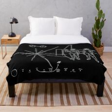 Manta Nasa Pioneer Space Craft Plaque texto en blanco sobre un mensaje alienígena negro
