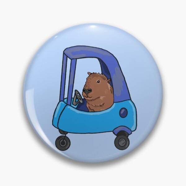 Item preview, Capybara pulling up in toy car designed and sold by RoserinArt.
