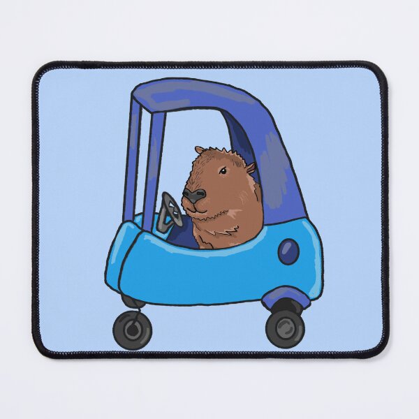Item preview, Capybara pulling up in toy car designed and sold by RoserinArt.