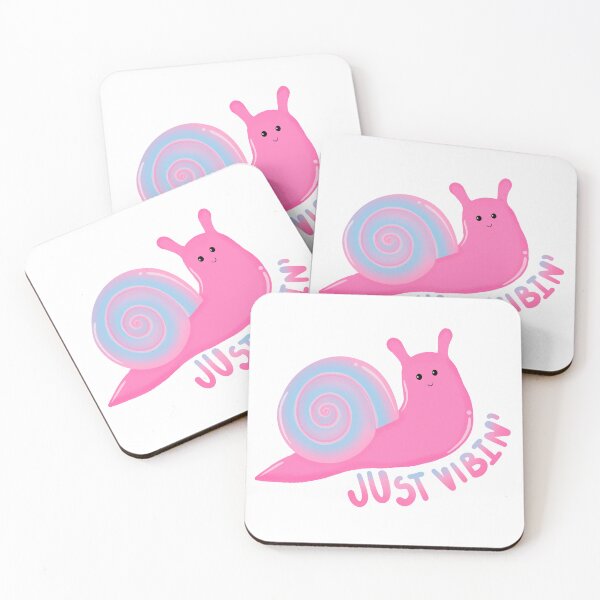 Item preview, Just Vibin’ Pink Snail  designed and sold by Heather Clauson.