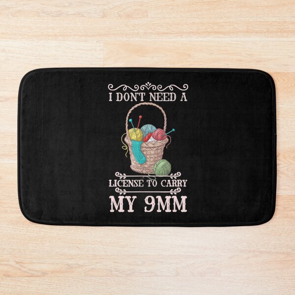 Item preview, I Don't Need A License To Carry My 9mm Crochet designed and sold by ChristinaMauri.