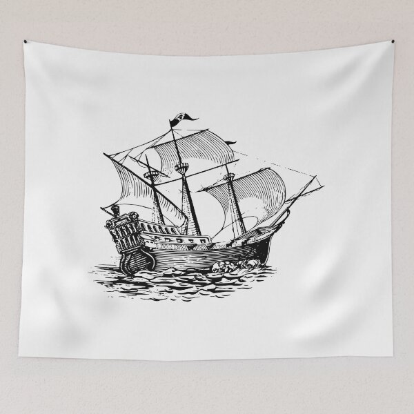 Item preview, Sailing ship drawing designed and sold by LeoLabs.