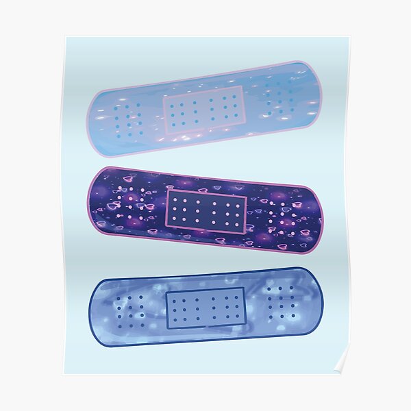 "Aesthetics y2k blue bandages cute nose bandage adorable kawaii pastel