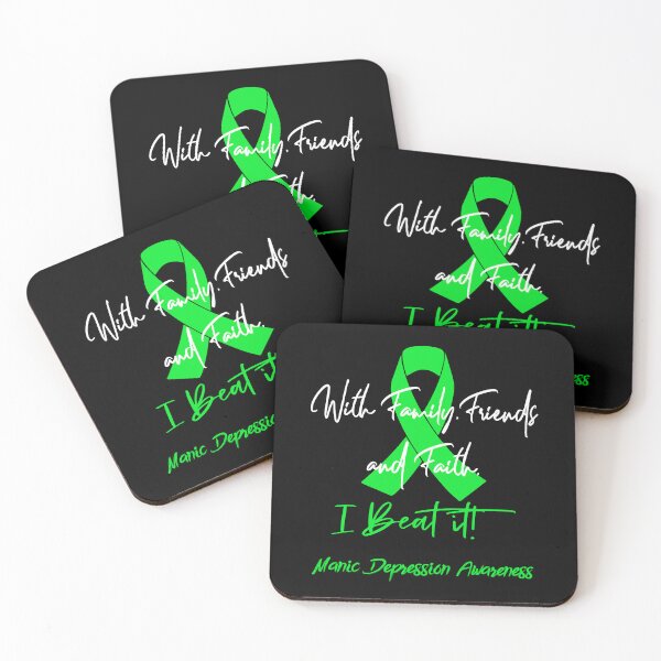 Item preview, Manic Depression Warrior - With Family, Friends, and Faith - I BEAT IT! designed and sold by Robbsyn.