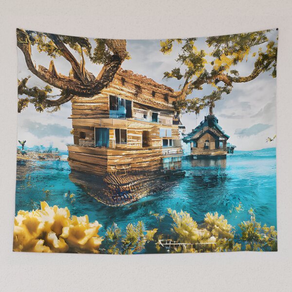 Item preview, Floating ocean house designed and sold by fizzribbit.
