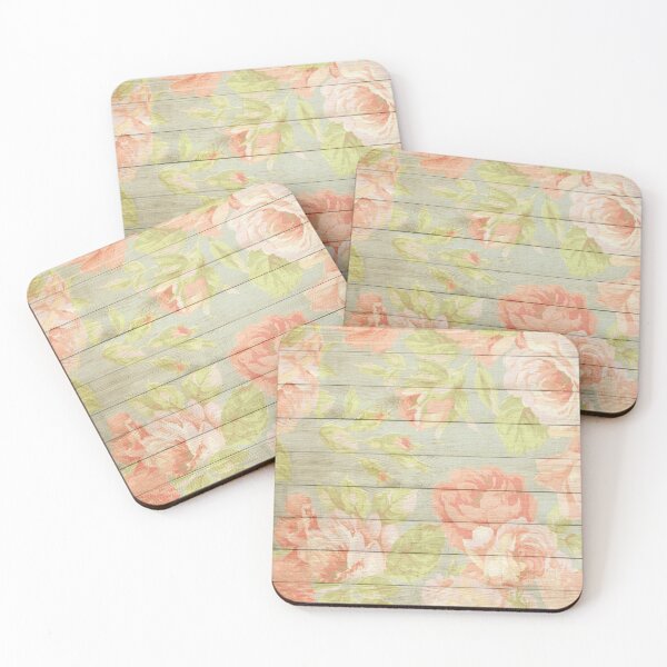 Item preview, Shabby Chic Country Floral Peony Wood designed and sold by livianasgifts.