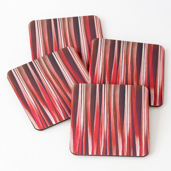 Item preview, Uneven Artistic Vertical Stripes Red Hues designed and sold by taiche.