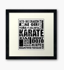 Karate A to Z MMA BJJ Apparel Framed Print