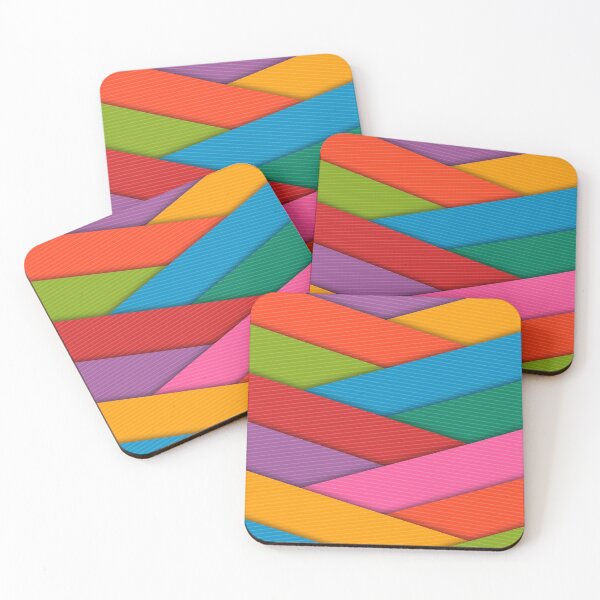 Item preview, Abstract Colorful Decorative 3D Striped Pattern designed and sold by livianasgifts.