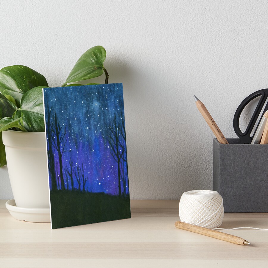 Night Sky” Mini Canvas Print with Easel – Norani Art Lab