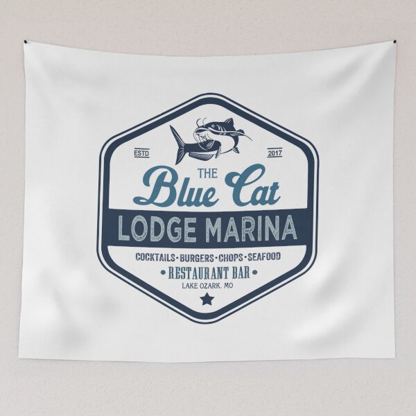 Item preview, The Blue Cat Lodge Marina Estd 2017   designed and sold by BozzPrintss.