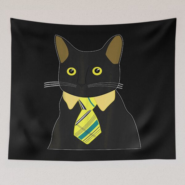 Item preview, Black Business Cat Kitten with designed and sold by mengelpear.