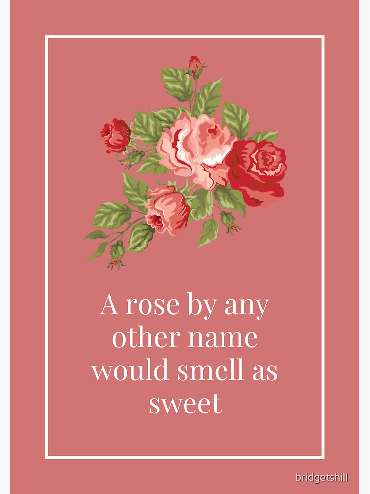 "A Rose By Any Other Name" Sticker For Sale By Bridgetshill | Redbubble