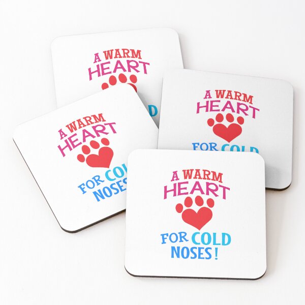 Artikelvorschau, 'A Warm Heart For Cold Noses!' (White) entworfen und verkauft von The Button Gal.
