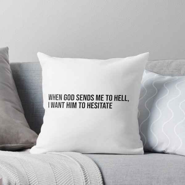 Item preview, Technoblade Quote: When God Sends Me to Hell, I Want Him to Hesitate Sticker designed and sold by stonebridge97.