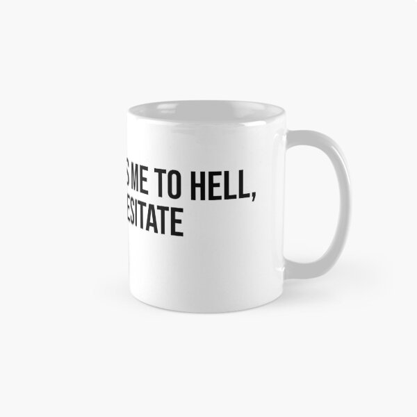 Item preview, Technoblade Quote: When God Sends Me to Hell, I Want Him to Hesitate Sticker designed and sold by stonebridge97.