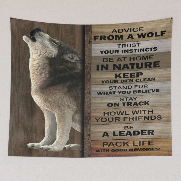 Item preview, Advice From A Wolf Trust Your Instincts Be At Home  designed and sold by HarveyHF.