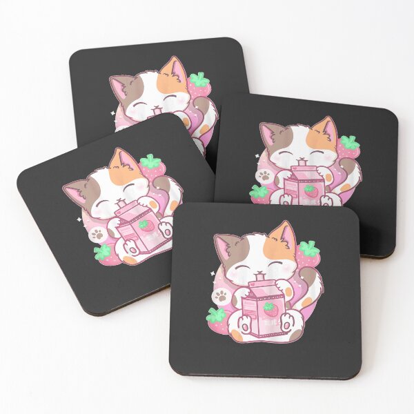 Item preview, Strawberry Shake Strawberry Milk Cat designed and sold by wauerlaga.