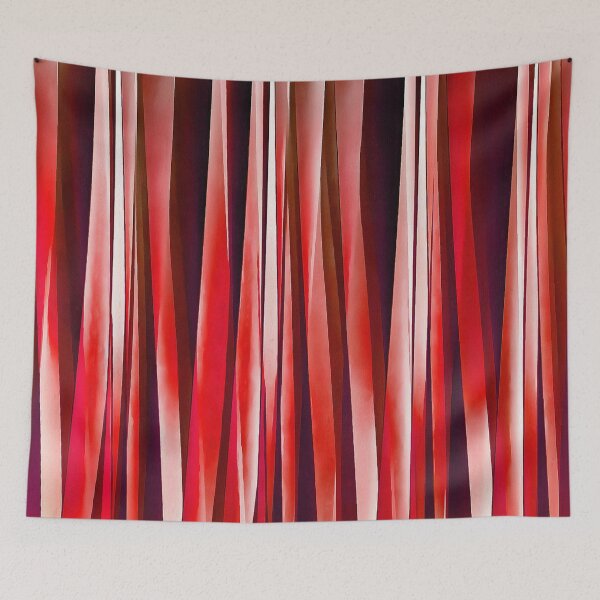 Item preview, Uneven Artistic Vertical Stripes Red Hues designed and sold by taiche.
